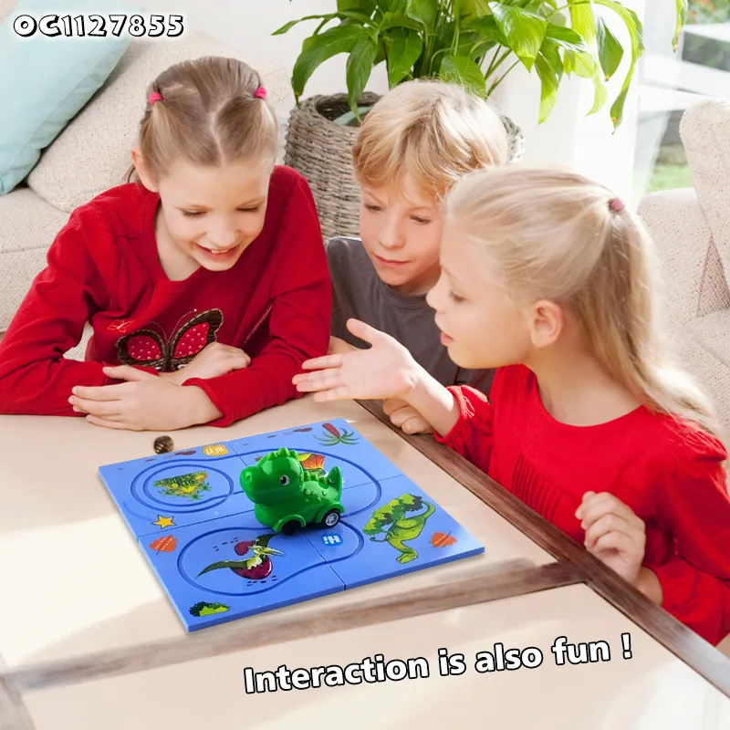 Dinosaur Car 3D Animal Traffic Jigsaw Puzzle Printing Small Board Game Cognitive Montessori Toy for Kids with Custom Logo