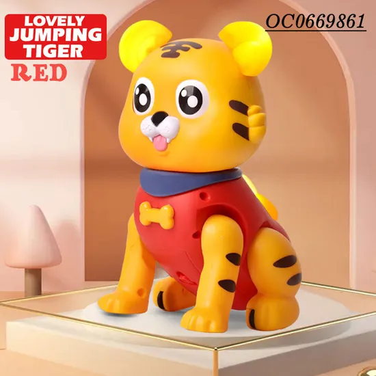 Wholesale Unique Electric Tiger Cartoon Plastic Animal Children Electric Toy with Light and Music