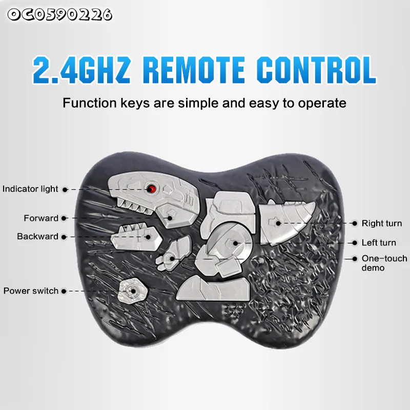 Attractive High Quality Walking Mechanical Dinosaur Robot Interactive Remote Easy Control Set Toy with Light and Sound for Children