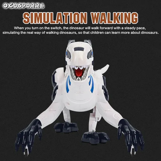 Attractive High Quality Walking Mechanical Dinosaur Robot Interactive Remote Easy Control Set Toy with Light and Sound for Children