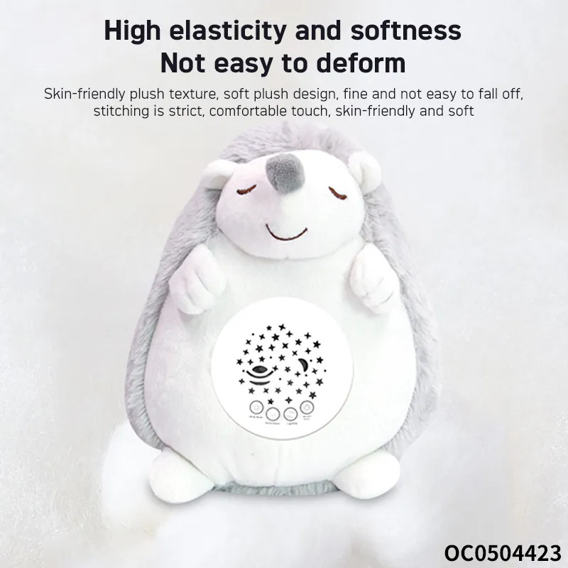 Wholesale Educational Musical Animal Soothing Baby Plush Soft Stuffed Sleeping Animal Toy with Light