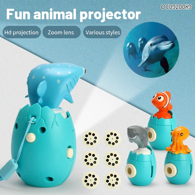 Wholesale Montessori Educational Animals Mini Projection Flashlight Light Children Toy Sets for Kids