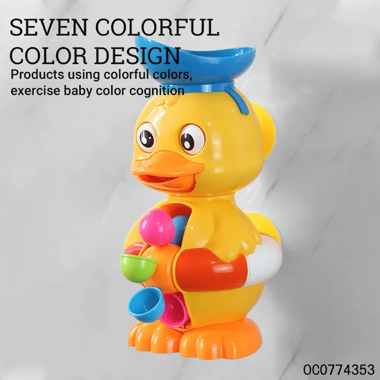 Wholesale Plastic Bathtub Funny Waterwheel Animal Baby Spray Water Bath Toy Duck
