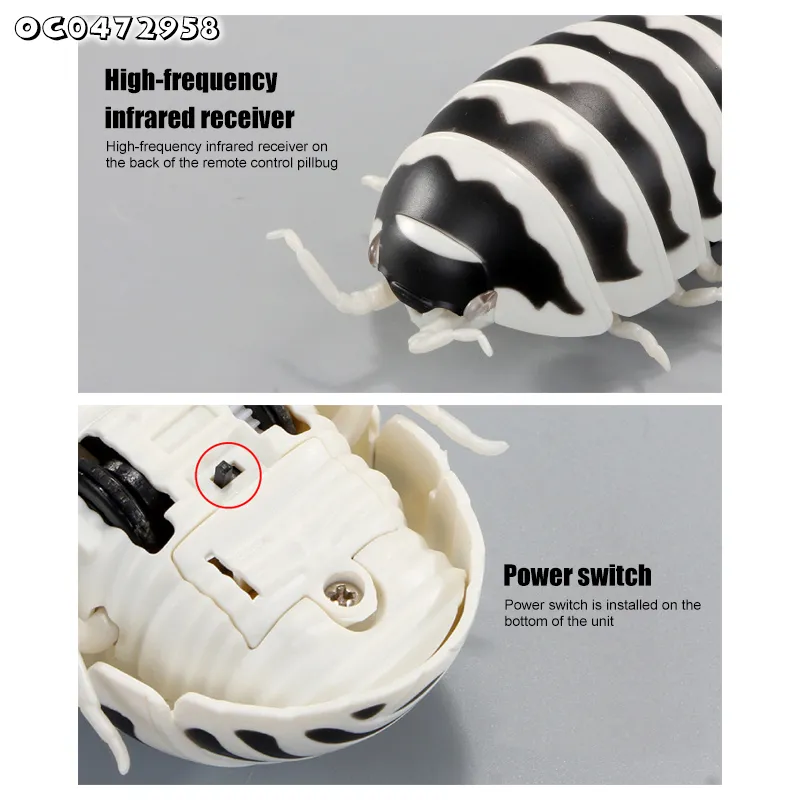 Wholesale Funny Cheap Remote Control Plastic Realistic Insects Simulation Pill Bug Model DIY Animal Toy