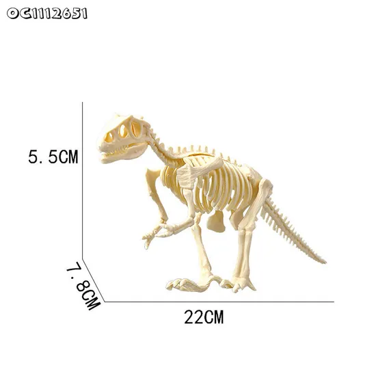 Early Education Archaeological Excavation Tool Fossil Digding and Exploring Plastic Toys Dinosaur Skeleton Toy for Kids