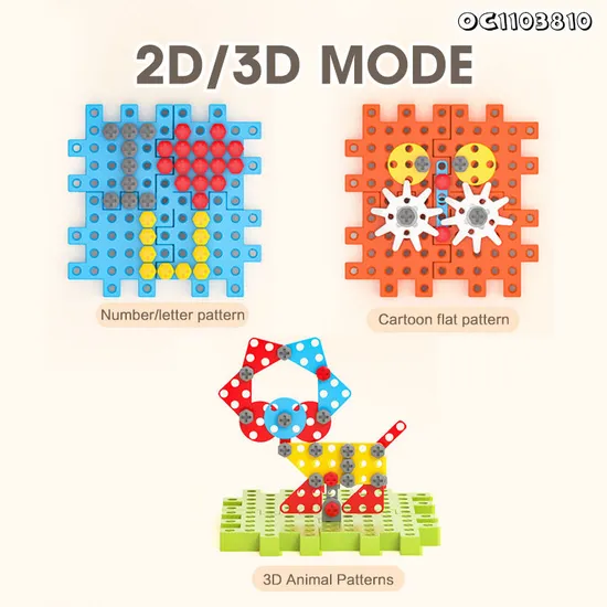 Wholesale Creative Educational DIY Colorful Electric Plastic Popular DIY Building Blocks Toy for Kids