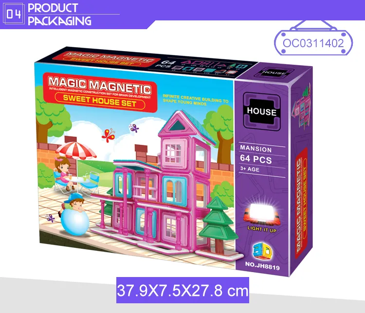 Wholesale Montessori Big Home House Building Blocks Magnetic Educational Toys for Kids