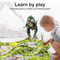 Gift Items Green Electric Dinosaur Truck Car Toy Race Multiple Track Assembly Game with PVC Dinosaur Model Toy for Boys