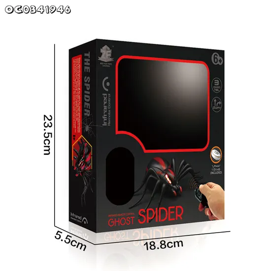 Wholesale Funny 360 Degree Rotating Plastic Realistic Simulation Infrared Remote Control Crawling Spider Toy for Kid