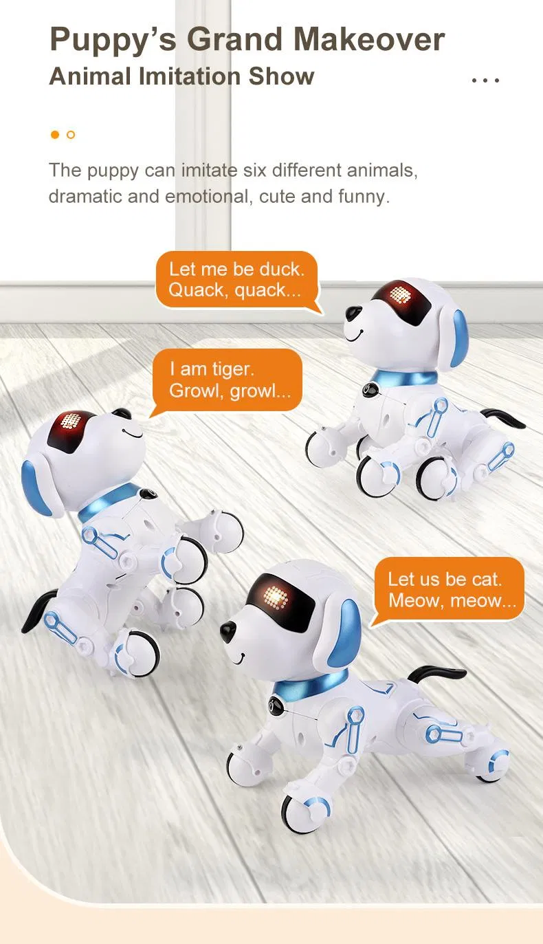 Wholesale Smart Plastic Educational Interactive Remote Control Robot Intelligent Model Ai Pet Toy Dog for Kids