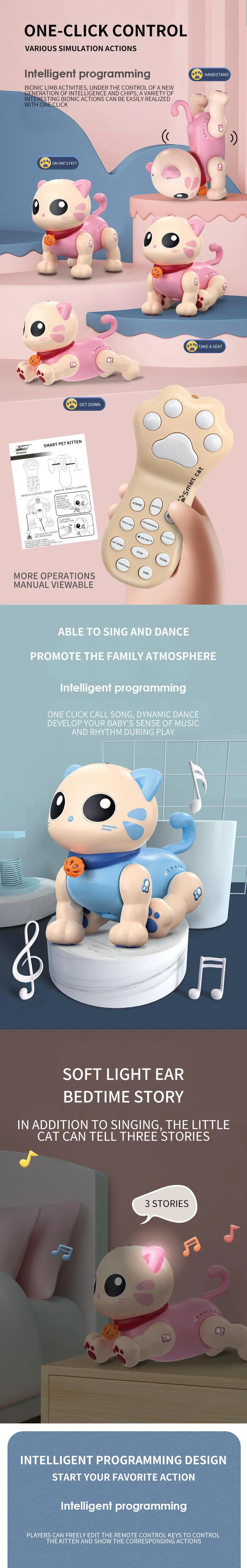 Wholesale Singing and Dance Plastic Remote Control Intelligent Interactive RC Music Robot Pet Animal Toy for Kids