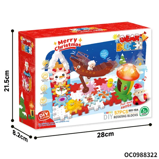 Wholesale Educational Montessori Popular DIY Christmas Baby Building Block Brick Toy