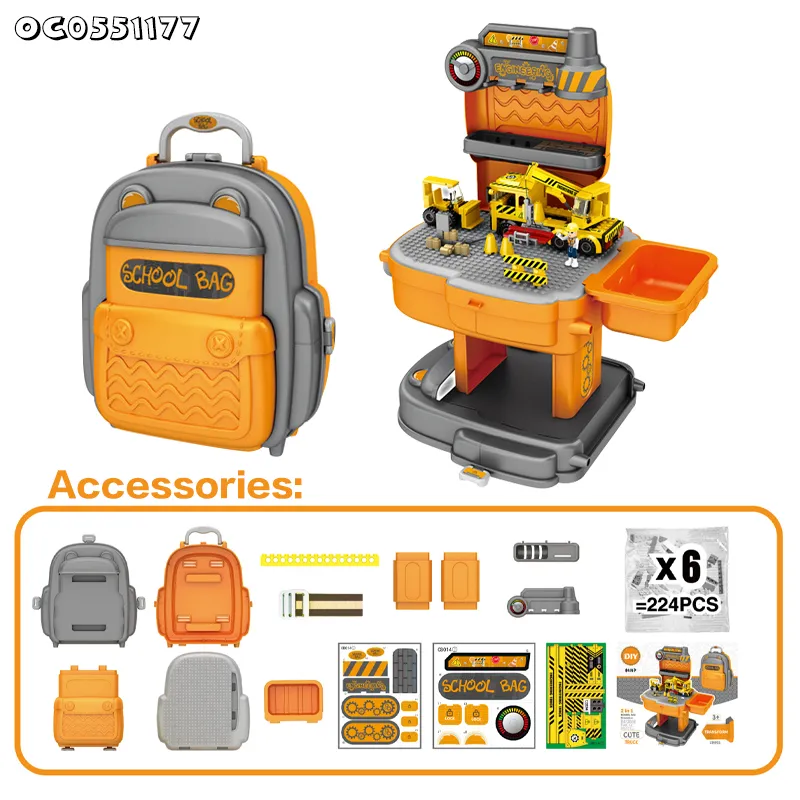 Wholesale 239PCS Trucks Children's Building Block Gift Sets for Kids