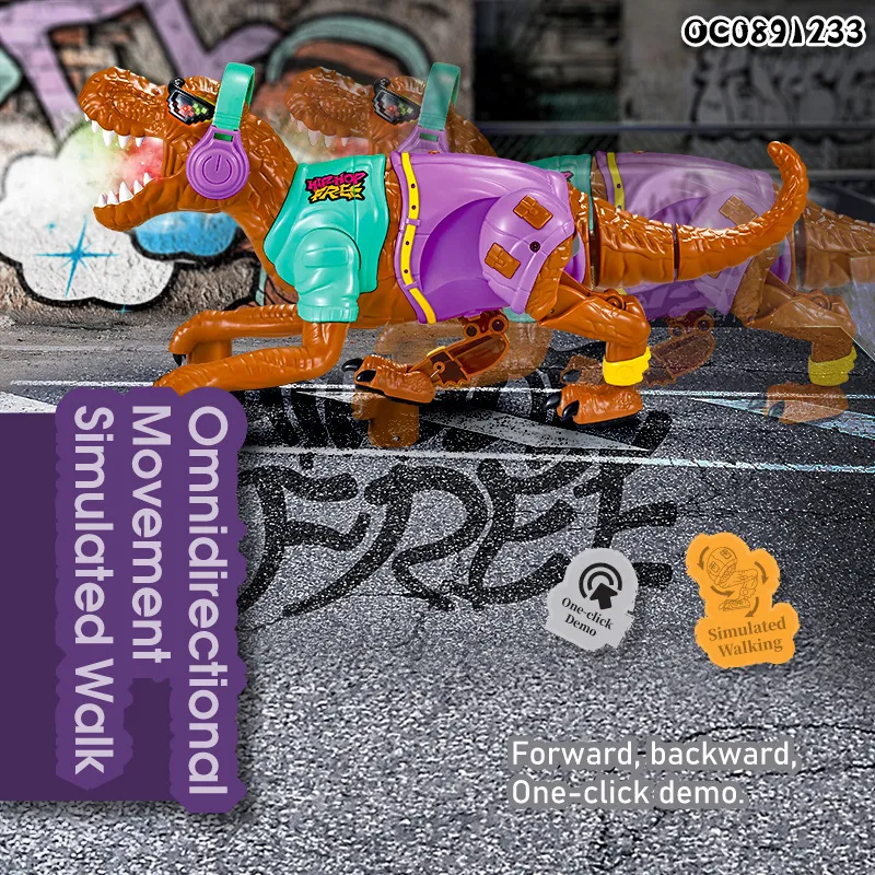 Children RC Promotional Walking Dinosaur Gift and Toy for Trending Products 2025 New Arrivals Kids Toys with Mist Spray Action