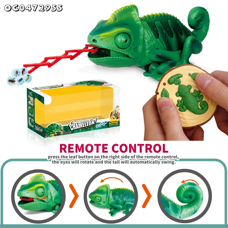Wholesale Funny Kids Remote Control Tongues Lizard Animal Model Plastic Children Toy