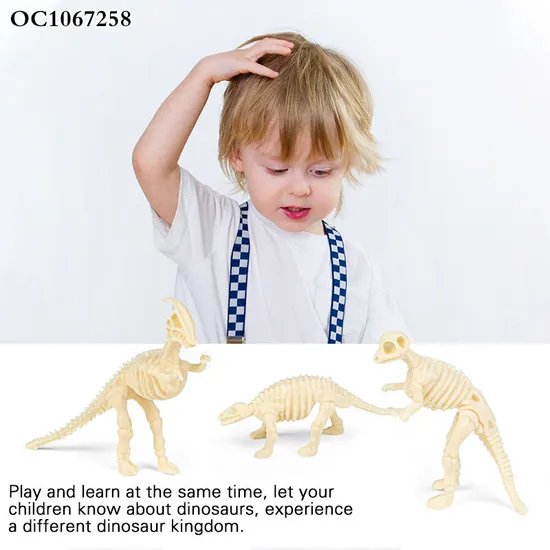12PCS Kids Educational Toys Learning Children Digging up Dinosaur Eggs Fossil Dinosaur Skeleton Model Toy