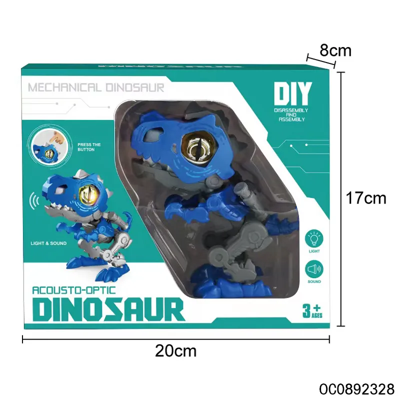 Kids Take Apart Mechanical Dinosaur Educational Toys with Light and Sound