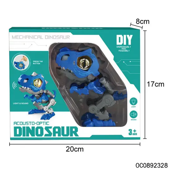 Kids Take Apart Mechanical Dinosaur Educational Toys with Light and Sound