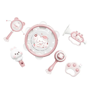 Wholesale Montessori Lovely Hand Shake Rattle Plastic Sensory Baby Teether Toy