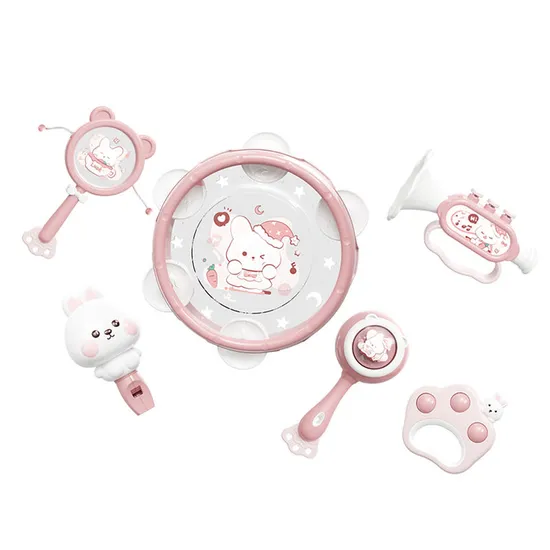 Wholesale Montessori Lovely Hand Shake Rattle Plastic Sensory Baby Teether Toy