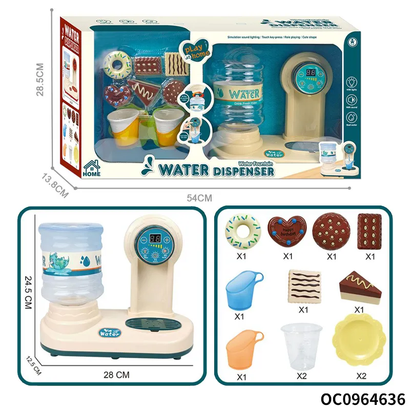 Wholesale Mini Children Pretend Play Children's Plastic Kitchen Tool Electric Water Dispenser Gift Toy for Kids