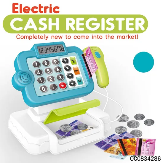 Supermarket Cashier Plastic Pretend Play Preschool Model Toy for Kids