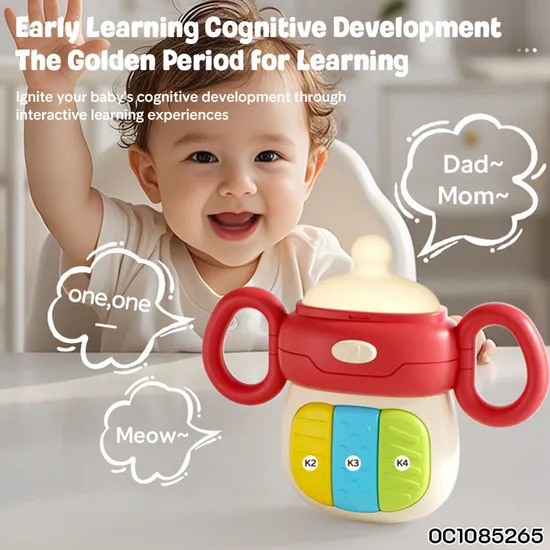 Wholesale Lovely Music Baby Sensory Silicon Rattle and Teether Baby Toys