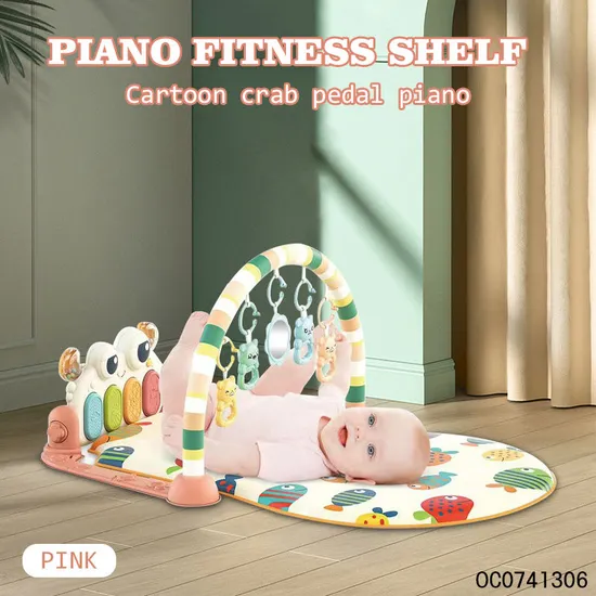 Hanging Rattle Baby Pedal Piano Play Piano Music Gym Mat for Kids