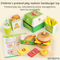 Wholesale Funny Role Play Big Pretend Plastic Play House Preschool Children Wooden Fast Food Kitchen Cooking Toys Set