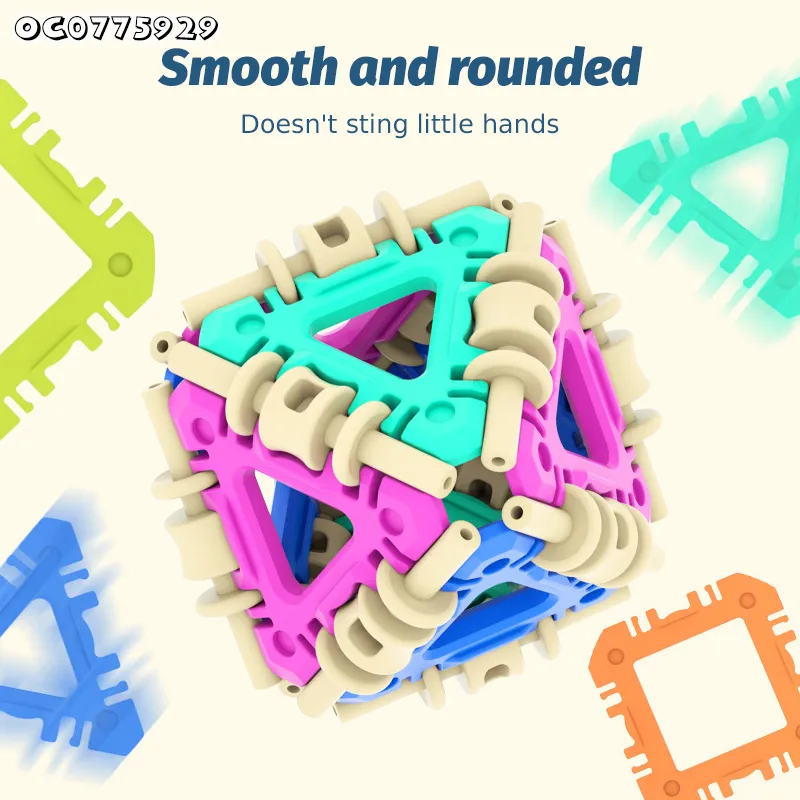 Wholesale Montessori Creative Gift Educational Plastic DIY Blocks Building Toys for Kids