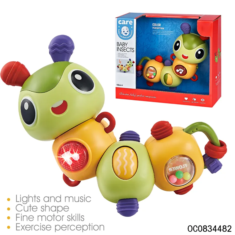 Light-up Musical Realistic Plastic Insect Baby Rattle Products of All Types-Toys with Bells
