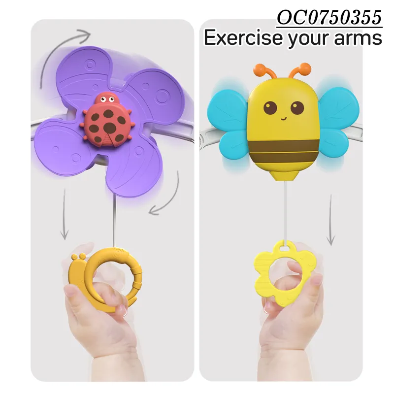 Newest Adjustable Clip Cloth Kids Plastic Baby Rattles Bed Bell Ring Set Toy