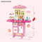 Wholesale Spray and Sink Pretend Play Plastic Children House Kitchen Cooking Toy Set with Lights Sounds