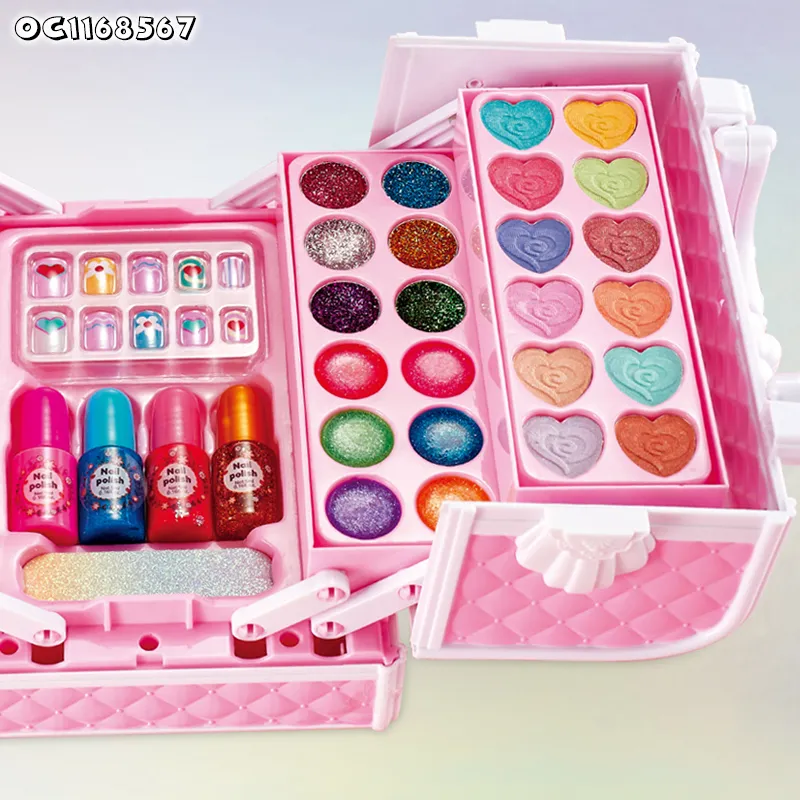 Shadow Nail Gel Polish Kit Girls Beauty Fashion Portable Make up Makeup Box Toy for Wholesale