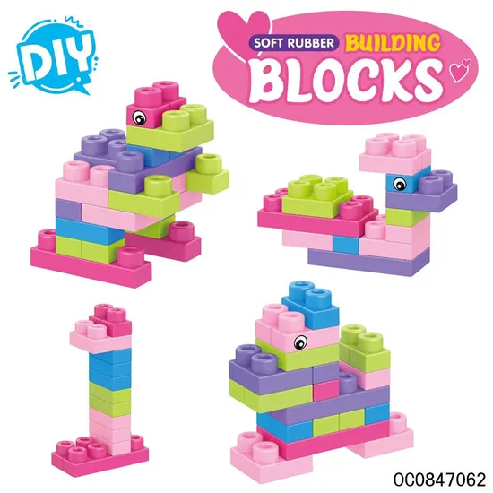 Wholesale Educational Montessori 26PCS Plastic Baby Building Block Toys