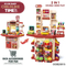 Children Pretend Play Preschool Model Home Big Supermarket Kids Cashier Game Register Toys with Goods Shelves