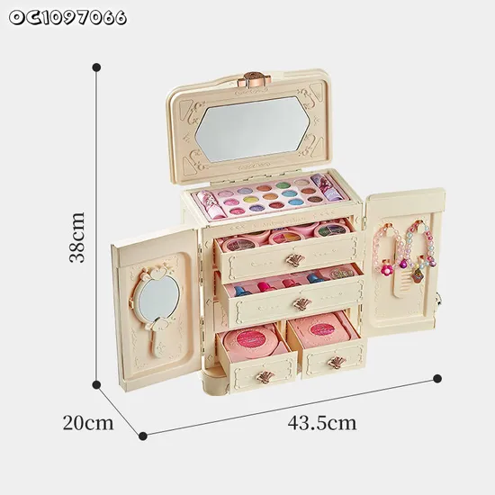 Wholesale Beauty Make up Kit Washable Makeup Girls Toy Cosmetics Pretend Makeup Box Play Set for Kids