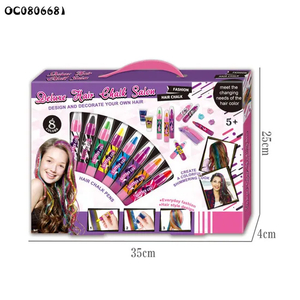 Wholesale Hair Colour Dye Pen Kids Beauty Fashion Makeup Sets Make up Toys for Baby Girls