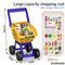 Portable Shopping Cart Home Supermarket Toy with Cash Register Cashier Machine Toy