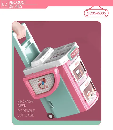Wholesale Girls Beauty Cosmetic Make up Mirror Table Portable Makeup Toy with Light