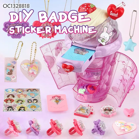 DIY Pink Jewelry Box Fashion Girl Makeup Making Ring Ideas Mini Cosmetic Make up Toys for Girls