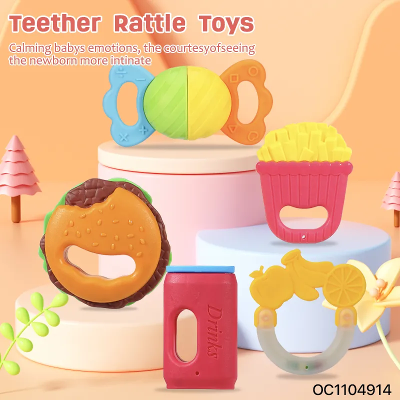 Wholesale Montessori Educational Cognitive Products Silicone Silicone Baby Teether Toys