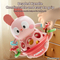 Wholesale Cartoon Animal Shape Teether Rattles Rabbit Baby Tumbler Soft Sensory Roly Poly Silicone Plastic Baby Toys