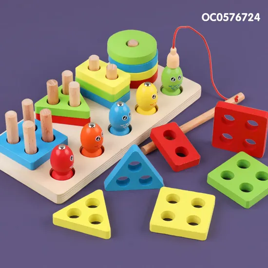 Wholesale Popular DIY Learning Educational Sensorial Montessori Materials Wooden Magnetic Toy for Kids