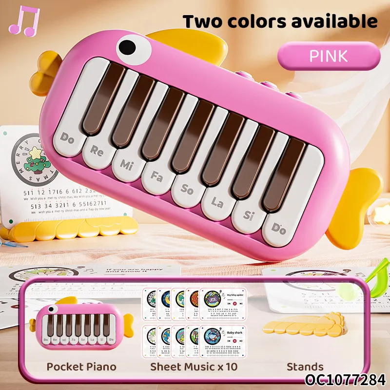Wholesale Cartoon Children Interactive Electronic Organ Plastic Musical Instruments Piano Toy