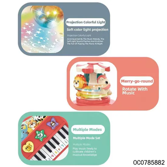 Wholesale Montessori Sensory Musical Instrument Children Kids Educational Electronic Keyboard Piano