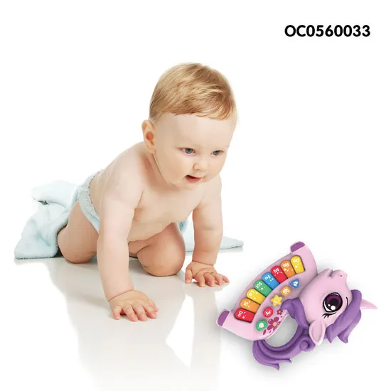 Wholesale Children Cartoon Horse Electronic Piano Educational Rainbow Keyboard Toy for Children