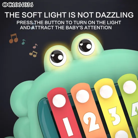 Wholesale Educational Intellectual 2 in 1 Baby Montesori Sensory Keyboards Music Electronic Piano Xylophone Musical Instrument Toy