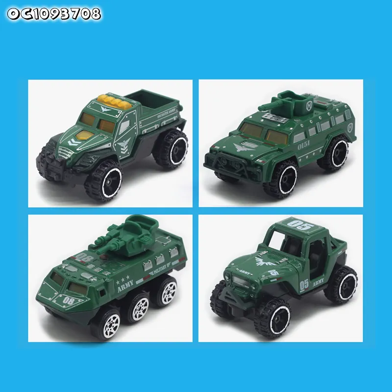 Wholesale 1: 64 Scale Diecast Construction Models Freewheel Cars Green Metal Vehicle Toy for Hot Selling