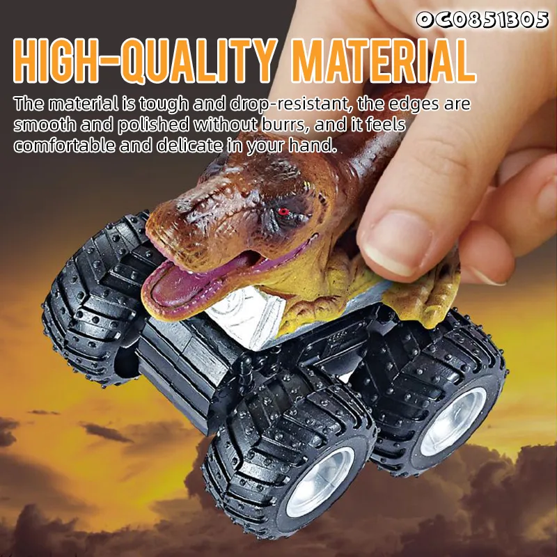 Wholesale Children 3 Pieces Dinosaur Miniature Dinosaur Shaped Model Toy Pullback Cars